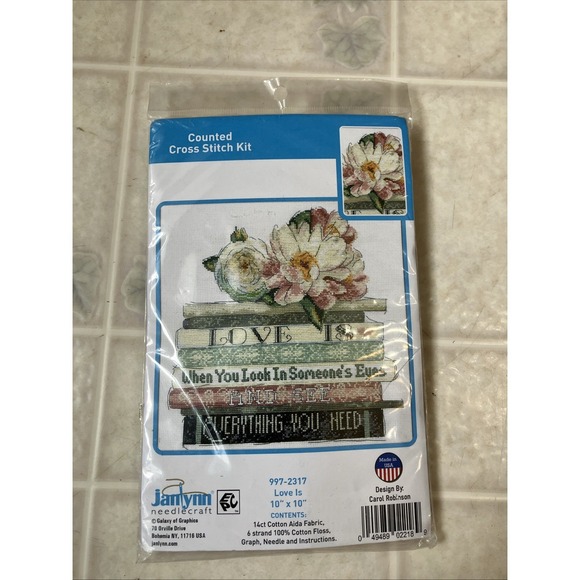 Janlynn Other - New Janlynn Counted Cross Stitch Kit #997-2317 Love Is.. Stack of Books 14 count